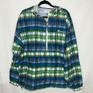 Champion Multicolor Plaid Windbreaker